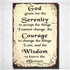 DOGT Vintage Retro Style Serenity Prayer Motivational Metal Vintage Tin Sign Bar Pub Home Metal Poster Wall Art Decor Tin Sign 7.8X11.8 inch