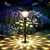 ARTINABS Luci Solari Esterno Giardino Lampade LED Bianco Caldo Decorazione | Set da 1, 2 modalità di proiezione, luce calda, autonomia 10-12h, sensore crepuscolare, interruttore, IP65 impermeabile