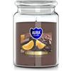 Bispol Candela profumata in barattolo grande cioccolato - Arancia 100 ore di fumo, candela profumata dolce con coperchio, altezza 14 cm, diametro 9,9 cm