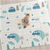CASABEL tappeto gioco per bambini, morbido, 180x150cm, motivo strada | Evolutivo, tappeto bebè pieghevole, impermeabile, grande e spesso, design colorato, compatto, facile da riporre e pulire
