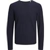 JACK & JONES Knitted Pullover Plain Knitted Pullover | Knit Fit, Semplice, Maniche lunghe, Casual, Temperatura massima di 40°C ciclo delicato