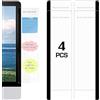 Tachypno 4 Pezzi Computer Monitor Memo Board, 28 × 7.5cm Memoboard | Pannello Laterale per Monitor in Acrilico, Ufficio Accessori Scrivania per Computer, PC, Laptop, Televisori, Schermo, Schermi