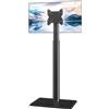oCreon Supporto universale per televisore da pavimento con supporto girevole - Nero - Per televisori LED LCD da 19 a 43 pollici