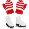 RICUHJIAJU Kit Accessori Elfo di Natale, con Mini Pattini da Ghiaccio e Guanti | Accessorio per Gnomo di Natale 1:12, per Decorazioni Case Delle Bambole, Elfo Accessori, Vestiti per Bambole