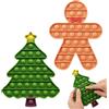 OKINAYO 2 Pop It Natalizi, Giochi Antistress Sensoriali a Bolle | Albero, omino di pan di zenzero e guanto natalizio. Idea regalo, adatta anche a persone con autismo