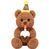 Augesak Orsetto di peluche, orsetto di peluche da 30 cm con torta di compleanno, regalo di compleanno a forma di orso