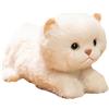 HOMEXYLYL Animale di peluche realistico for gatti sdraiati, giocattolo realistico for gattini, simpatico regalo for la decorazione domestica e il gioco quotidiano(White)