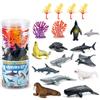 ZhouWei 16 Pezzi Figure di Animali Marini,Figure Creature Marine Realistici | Animali dell'Oceano con Squalo Delfino e Altro, Giocattoli Marini per Giocare Imparare, Regalo per Ragazzi e Ragazze