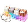 Generico Luminoso Giocattolo Fidget tastiera gatti portachiavi clicker, 4 pulsanti | Simpatico gatto Fidget Tastiera Giocattoli dita antistress, Mini tastiera Clicker Portachiavi, per adulti bambini