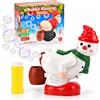 SylFloe Babbo Natale Spara Bolle, Macchina Per Bolle Elettrica Con Musica E LED | Macchina Per Bolle Natalizia Buffa E Divertente, Crea Allegria, Per Interni Ed Esterni, Regalo Sorpresa Di Natale
