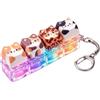 Generico Luminoso Giocattolo Fidget tastiera gatti portachiavi clicker, 4 pulsanti | Simpatico gatto Fidget Tastiera Giocattoli dita antistress, Mini tastiera Clicker Portachiavi, per adulti bambini