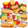 BUYGER Giochi Cucina, Set Cibo Giocattolo con Taco Hamburger Fast Food | Giocattolo Taco Hamburger Fast Food, Cibo di Plastica per Cucina Giocattolo, Gioco di Ruolo, Regalo per Bambini dai 3+ anni
