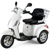 VELECO ZT15 - Scooter Disabili a 3 ruote - Completamente assemblato e pronto all'uso - Freno elettromagnetico automatico - Tachimetro a LED (BIANCO)