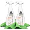Generico Detergente Piano Induzione e Vetroceramica wexor 2x 500 ml + Panno 33x33cm | Igienizzante Profumante, Formula delicata, spray no-gas, asciugatura rapida, Brillantezza e protezione + panno microfibra