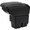 YJYWZH Bracciolo per Ford Fiesta Mk7 2009-2017 con 6 USB e Portabicchieri | 4 USB e 2 USB-C,Portabicchieri,Vano smartphone,Doppio vano portaoggetti,Bracciolo centrale,Pelle PU,Base specifica veicolo
