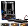 Esselle Parts Coppia Frecce LED Moto Sequenziali Dinamiche Universali - 12 LED per Indicatore di Direzione - Frecce Progressive Arancioni Waterproof Plug & Play