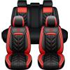 Generic Copri Sedile Auto Universale Per Dacia Dokker/Jogger/Logan 2000-2025 2026, Aspetto Elegante, Impermeabile Pelle PU，Resistente All'abrasione，Traspirante(Red)