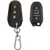 kwmobile Cover Chiave Auto Compatibile con Peugeot Citroën Smart Key 3 Tasti (Keyless Go) - Custodia Protettiva Copri Chiavi per Telecomando 3 Tasti - Coprichiave Macchina in Pelle PU -