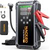 NACKEO Booster Avviamento Auto con Compressore 160 PSI, 8000A 12V Avviatore Batteria Auto (Diesel fino a 12.0L/Benzina Tutti), Avviatore Emergenza per Auto con Display LCD, Ricarica Rapida e Luce LED