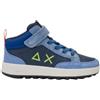 SUN68 Genius Midi Sneakers Scarpe da Bambino, Numerazione dal 27 al 34 | Chiusura a Strappo e Lacci, Logo Ricamato, Fodera in Micro Mesh, Suola in Gomma, Per Scuola e Gioco