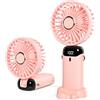 JANREAY Mini ventilatore a mano, ventilatore da scrivania USB, piccolo ventilatore da tavolo con 5 velocità e batteria USB da 3000 mAh, ventilatore elettrico pieghevole per viaggi, ufficio, casa