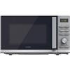 Candy Moderna CMWA23TNDS Forno Microonde 900W 23L Digital, Funzione Scongelamento, 14 Menu Automatici, Vassoio Girevole in Vetro, 11 Livelli di Potenza, Cottura espressa, Sicurezza Bambino, Argento