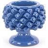 Ceramiche Azzaro & Romano Caltagirone CEAR ceramiche - Mezza Pigna Blu, Pigna Portavaso e Portaoggetti, Svuotatasche e Portadolci in Ceramica Siciliana di Caltagirone, H cm 11