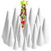 Vervevum 20 coni in schiuma per artigianato fai da te albero di Natale bianco polistirolo in schiuma artigianale per matrimoni, compleanni, feste (3, 4, 6, 8 pollici), coni
