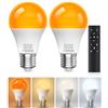 BrightArk Lampadina LED E27 con Telecomando, Lampadina 9W Equivalente a 60W Luce Calda, Lampadina E27 Dimmabile 1800K-6500K con Telecomando per Camera da Letto, Cameretta, Lettura & Salute del Sonno