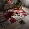 acsewater Tappeto Natalizio per il Soggiorno 90X60cm | Morbido tappeto natalizio vintage, tappeti grandi ultrasottili antiscivolo per sala pranzo ufficio decorazioni festive