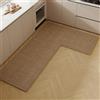 Syibelterr Tappeto Ad Angolo Tappetino Cucina A Forma Di L, Lavabile Antiscivolo | Resistenti Impermeabili Supporto Gomma Decorazione Casa Stanza Bagno Lavanderia Lavello Cucina(001 L,80*120*45cm)