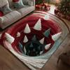 acsewater Tappeto Natalizio per il Soggiorno 80X50cm | Morbido tappeto natalizio vintage, tappeti grandi ultrasottili antiscivolo per sala pranzo ufficio decorazioni festive