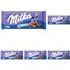 Mondelez International Milka, Oreo Crumbs, Tavoletta di Cioccolato al Latte con Croccanti Biscotti Spezzati Oreo, 100% Latte Alpino, Cacao Sostenibile, 100g (Confezione da 5)