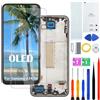 H&LYCYJ Display Schermo per Samsung A34 OLED Nero con Cornice | Con impronte digitali，Wear Toolkit，OLED，HD+ Display，sostituire lo schermo，per i modelli:A346E A346B A346B/DS A346B/DSN