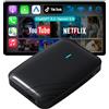 MYATOTO Adattatore CarPlay Wireless Android Auto, 2GB+16GB AI Box Video 3 in 1 per Cavo OEM CP/AA, Doppio WiFi e Hub Bluetooth IoT, per Netflix/YouTube/TF Scheda, DriveChat AI Voice, CB4A