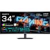 Gigabyte MO34WQC36 Monitor Gaming Curvo 34" WQHD - 3440 x 1440, 360Hz, 0.03ms, KVM, 300 cd/m², FreeSync Premium Pro, DisplayHDR True Black 500, HDMI 2.1, DisplayPort 2.1