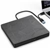 NOWEISU Lettore CD DVD Esterno per PC, Masterizzatore DVD Esterno USB 3.0 Type -C | Masterizzatore CD Esterno per PC Portatile Laptop Desktop Windows 11/10/8/7/XP/Vista/Linux/Mac OS