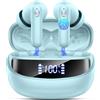 Nerunsa Cuffie Bluetooth 5.4, 2026 Auricolari Bluetooth Stereo HiFi Con 4 ENC Microfoni Anti-Rumore, Durata 50 Ore Cuffiette In Ear, LED-Display, Impermeabili IP7 Cuffie Senza Fili, Cuffiette Touch Control