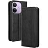 GOKEN Cover per Xiaomi Redmi Note 17 Pro 5G | Portafoglio in Pelle Sintetica con Calamita, Silicone Interno Antiurto, Custodia Libro Flip Magnetica con Stand -Nero