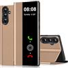 Nshkeji Cover per Samsung Galaxy S26 Plus Custodia Pelle Portafoglio Flip a Libro con Funzione Supporto Clear View Antiurto Caso Protezione Cover Custodia per Samsung S26 Plus 5G Case