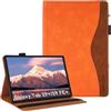 CASAFUNY Cover per Samsung Galaxy Tab S9+ Plus/S9 FE+ Plus 2023 12,4 pollici Custodia Protettiva Case in Pelle PU con S Pen Holder Supporto e Slot per Scheda per Samsung Galaxy Tab S9 FE Plus/S9 Plus, Arancio