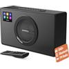 OAKCASTLE DAB300 Radio DAB/DAB+ Lettore CD con 60 Preselezioni | Alimentazione da Rete Radio Digitale con FM, Bluetooth, Doppio Allarme, Temporizzatore di Spegnimento e Riproduzione USB