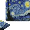 ELLENNE Tappetino Mousepad Vetro Temperato 30×26cm Notte Stellata Van Gogh | Tappetino Mousepad Vetro Temperato, Durezza 9H Anti-Graffi, Alta Precisione 300×260mm XL - Notte Stellata Van Gogh