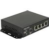DELOCK Switch GIGABIT 4XRJ45 1XSFP Negro