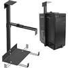 MIUUIPI Supporto per PC sotto scrivania, supporto per computer pesante, supporto per computer sotto scrivania, supporto da parete flessibile per PC, alloggiamento del computer regolabile, funziona con la