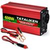 Halorin Inverter da 600 W, da 12 V/24 V a 220 V, sinusoidale puro, convertitore di tensione con prese tedesche, convertitore di corrente per auto, roulotte, camion