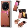 COQUE Custodia per Honor Magic V3 Custodie per telefono con porta carte magnetico, compatibile con la ricarica wireless, ha una funzione di staffa, cover per Honor Magic V3 Guscio antiurto-Marrone