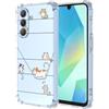 YUXING Cover Trasparente per Samsung Galaxy A17 5G 4G - Custodia Protettiva Sottile in TPU Morbido Antiurto con Carino Motivo Disegno Cool (Kitten)