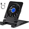 MURYE Supporto per laptop con ventola di raffreddamento Supporto pieghevole alimentato tramite USB per scrivania Supporto ergonomico per smartphone tablet