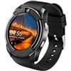 GiDaCom Telefono da Polso con Slot SIM e MicroSD - Orologio con Fotocamera, Chiamate Indipendenti, Batteria Separata, Display IPS 1.54, Bluetooth - Menu in Inglese